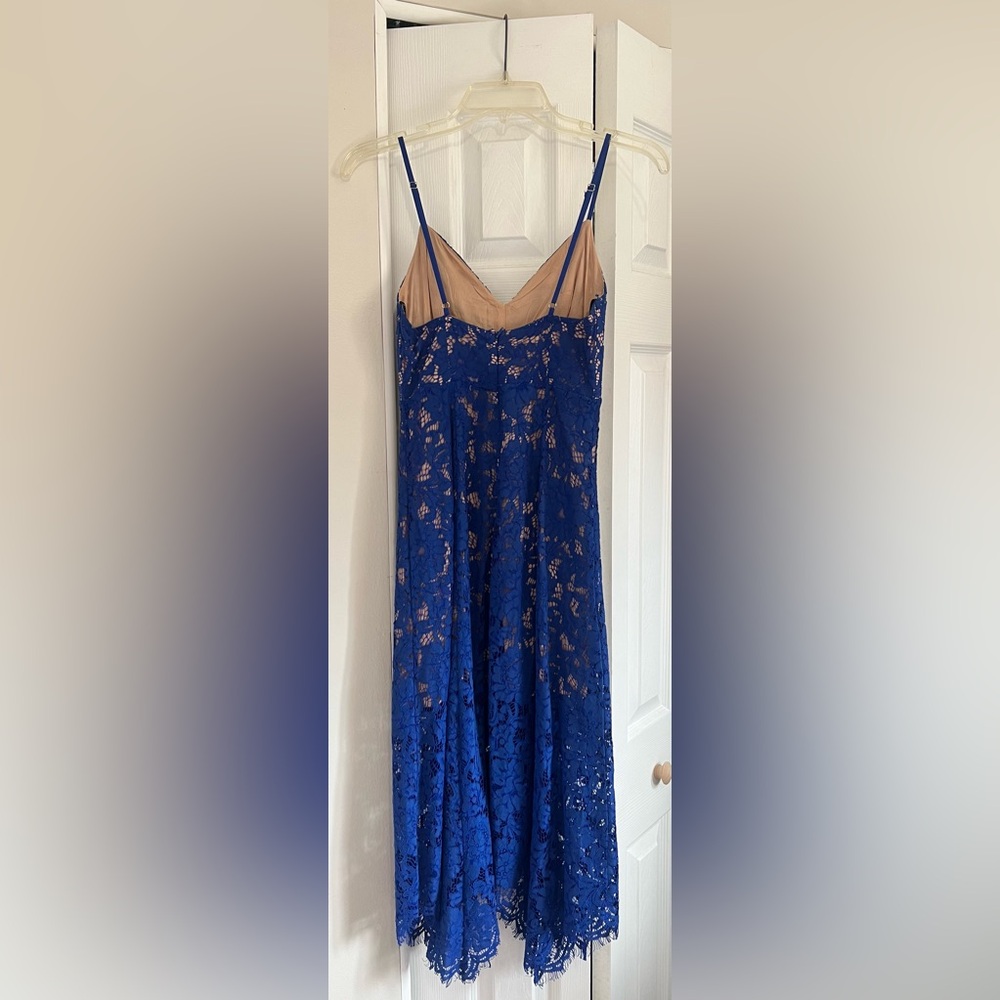 Lulus One Wish Royal Blue Lace Midi Dress - Picture 6 of 8